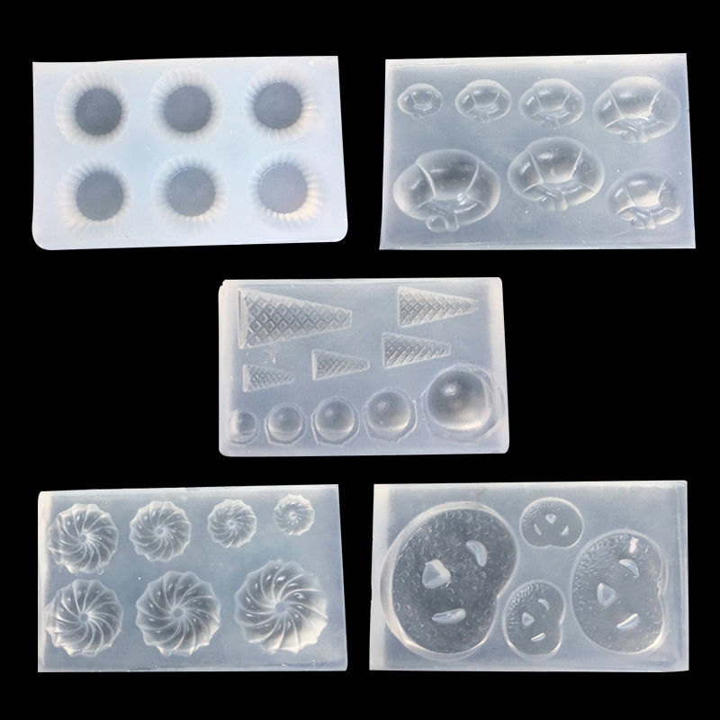 Resin Art Clay - Mini Cookie Croissant Egg-tart Silicone Mold