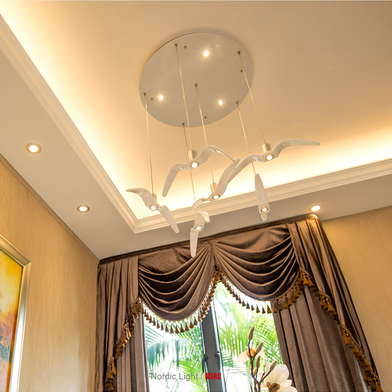 Resin Art Kitchen - Replica chandelier Bird design seagull light