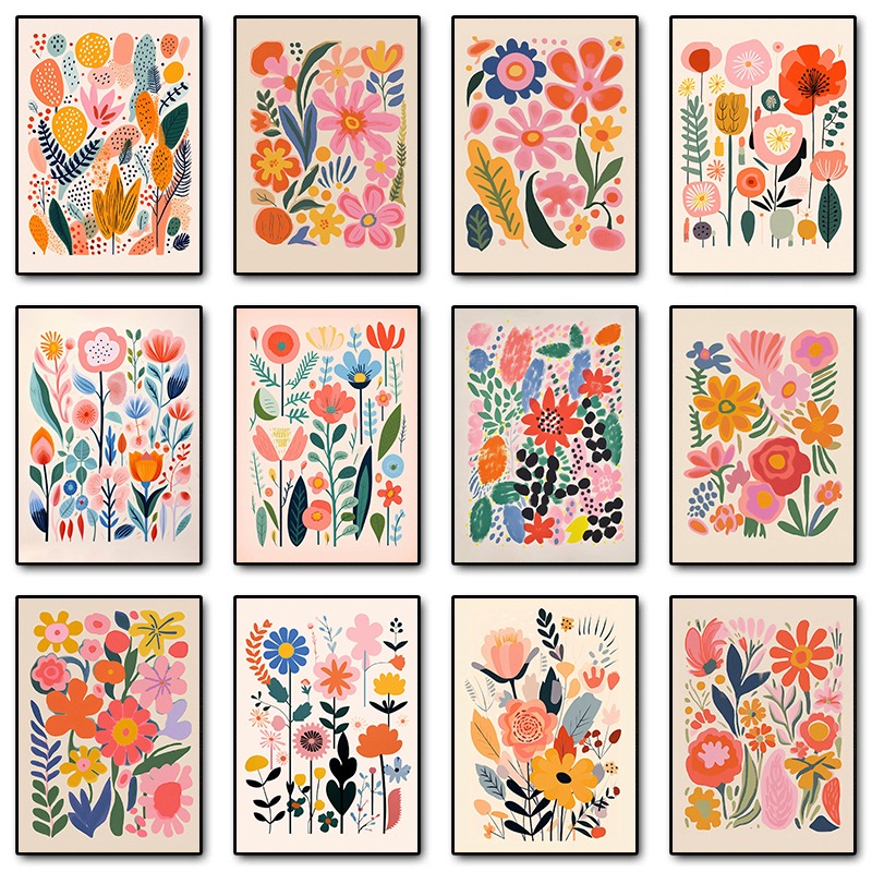 Resin Art Of Flowers - Vintage Mid Century Floral Illustration Posters