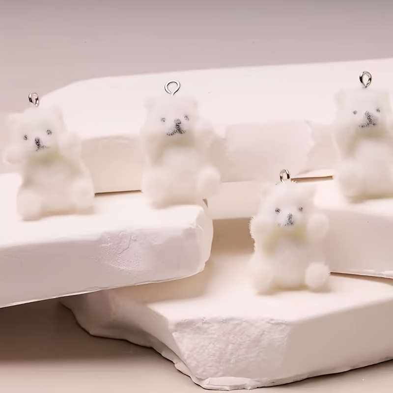 6Pcs Polar Bear Resin Charms C - Resin Art Things recension och pris